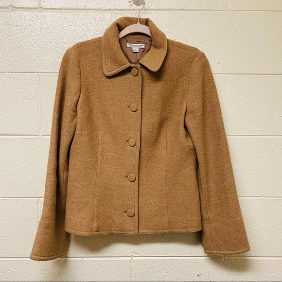 Pendolton Wool Button Front Blazer Coat Jacket - Picture 14 of 14